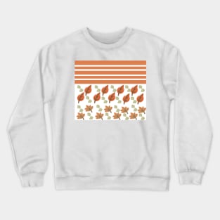 autumn leaf stripes Crewneck Sweatshirt